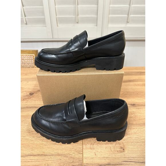 Vagabond Kenova Penny Loafers Black Leather Size 9 US 39 EU NWOB Preppy Chunky - Picture 5 of 13